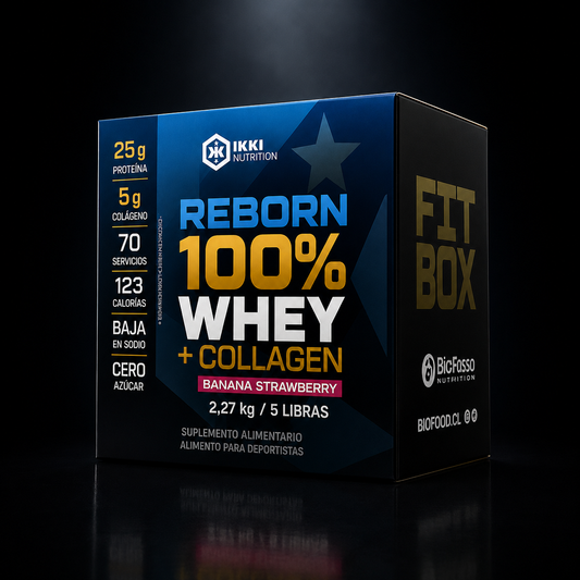 REBORN 100% WHEY + COLLAGEN [Fit Box 5LB - 3 Sabores a Elección]