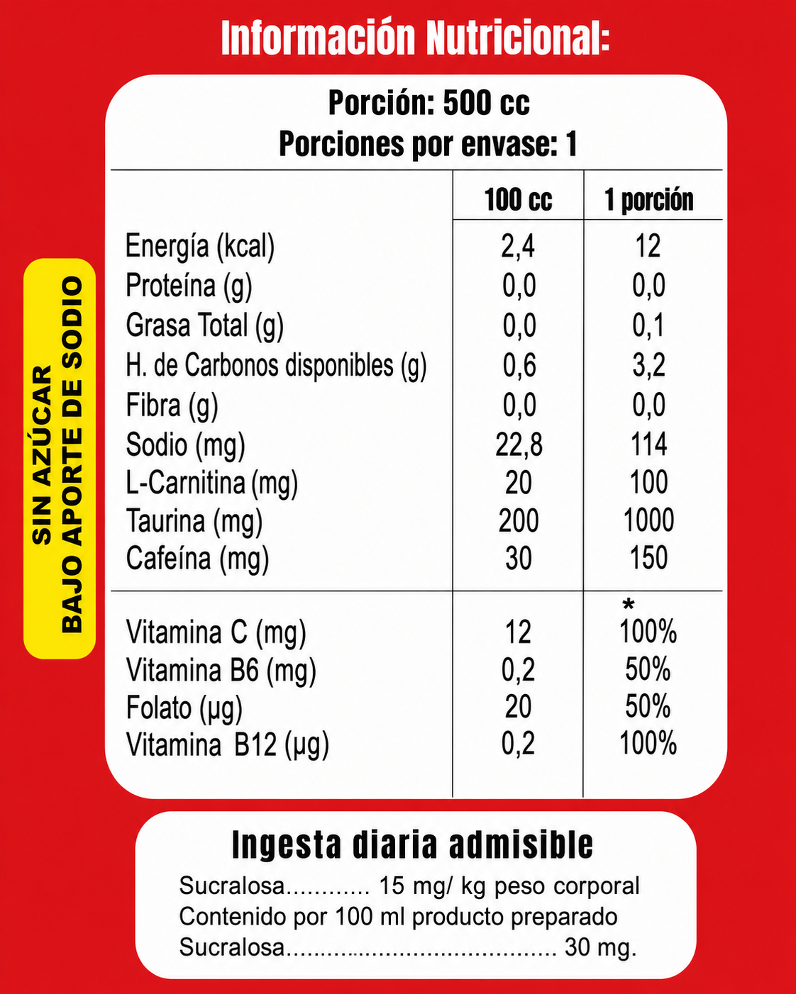 KAOTIC [Energy Drink Sin Azúcar / Sin Gas]