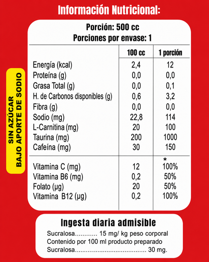 KAOTIC [Energy Drink Sin Azúcar / Sin Gas]